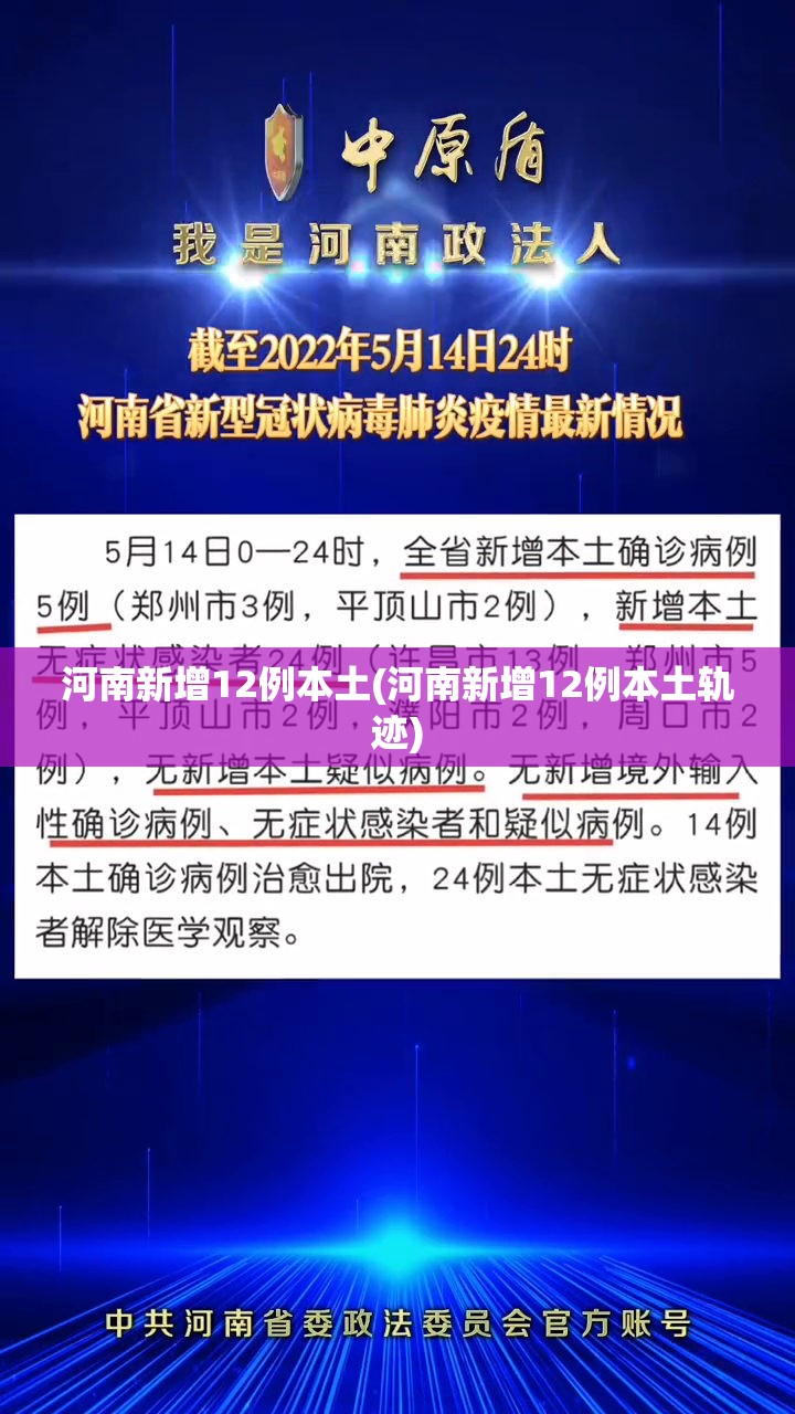 河南新增12例本土(河南新增12例本土轨迹) 河南新增12例本土(河南新增12例本土轨迹)