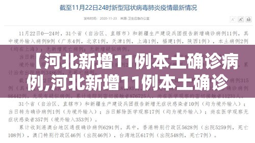 【河北新增11例本土确诊病例,河北新增11例本土确诊病例行动轨迹】