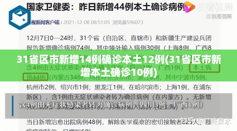31省区市新增14例确诊本土12例(31省区市新增本土确诊10例) 31省区市新增14例确诊本土12例(31省区市新增本土确诊10例)