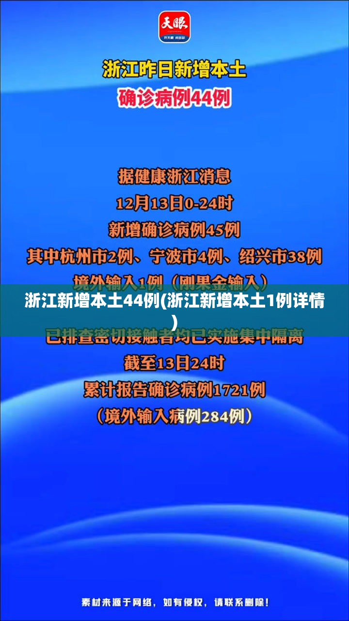 浙江新增本土44例(浙江新增本土1例详情) 浙江新增本土44例(浙江新增本土1例详情)