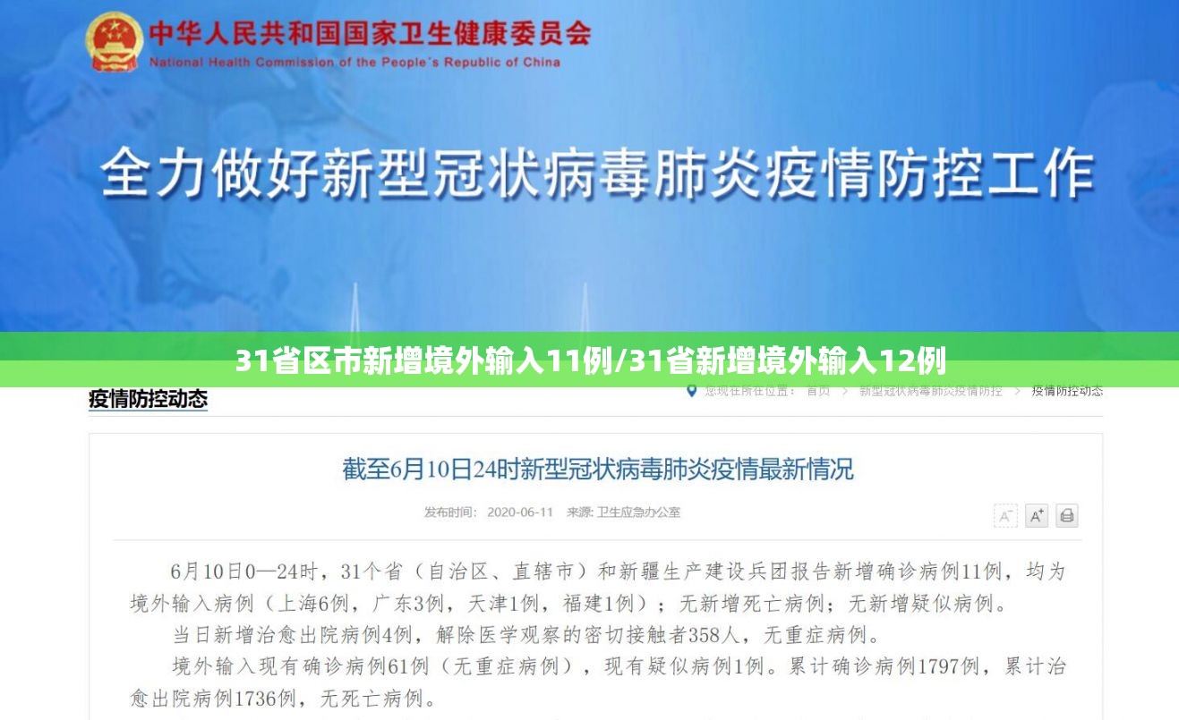 31省区市新增境外输入11例/31省新增境外输入12例
