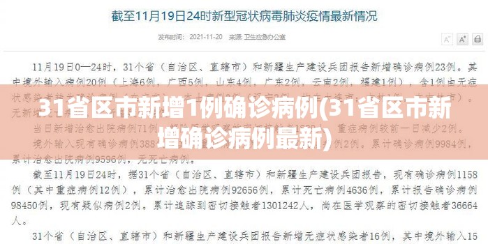 31省区市新增1例确诊病例(31省区市新增确诊病例最新)