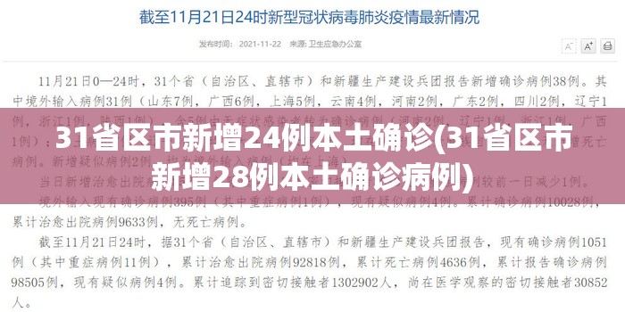 31省区市新增24例本土确诊(31省区市新增28例本土确诊病例)