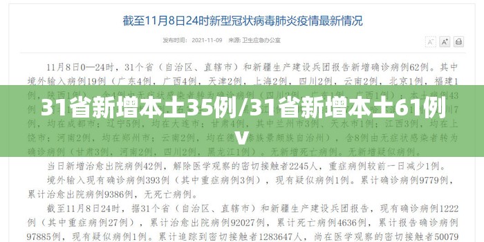31省新增本土35例/31省新增本土61例v