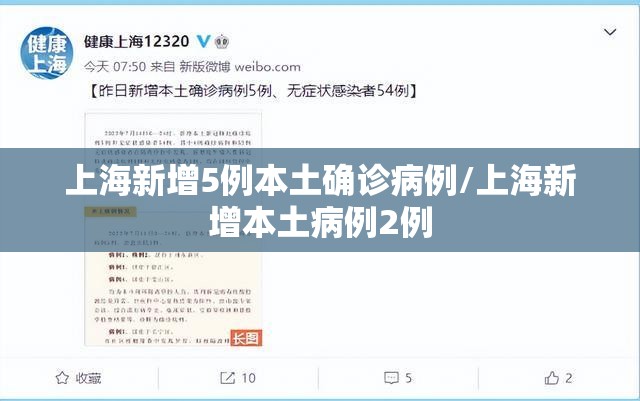 上海新增5例本土确诊病例/上海新增本土病例2例