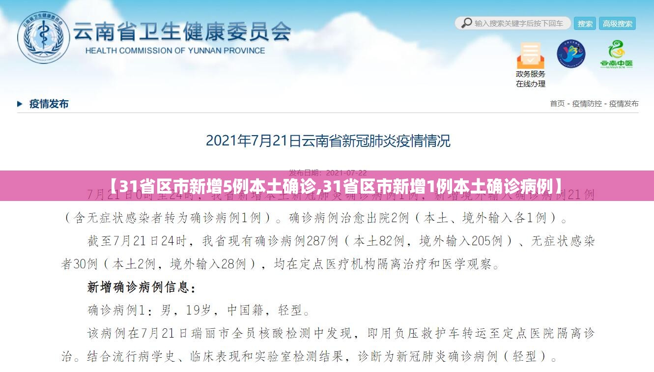 【31省区市新增5例本土确诊,31省区市新增1例本土确诊病例】 【31省区市新增5例本土确诊,31省区市新增1例本土确诊病例】
