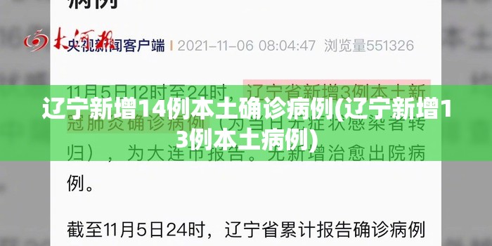 辽宁新增14例本土确诊病例(辽宁新增13例本土病例) 辽宁新增14例本土确诊病例(辽宁新增13例本土病例)