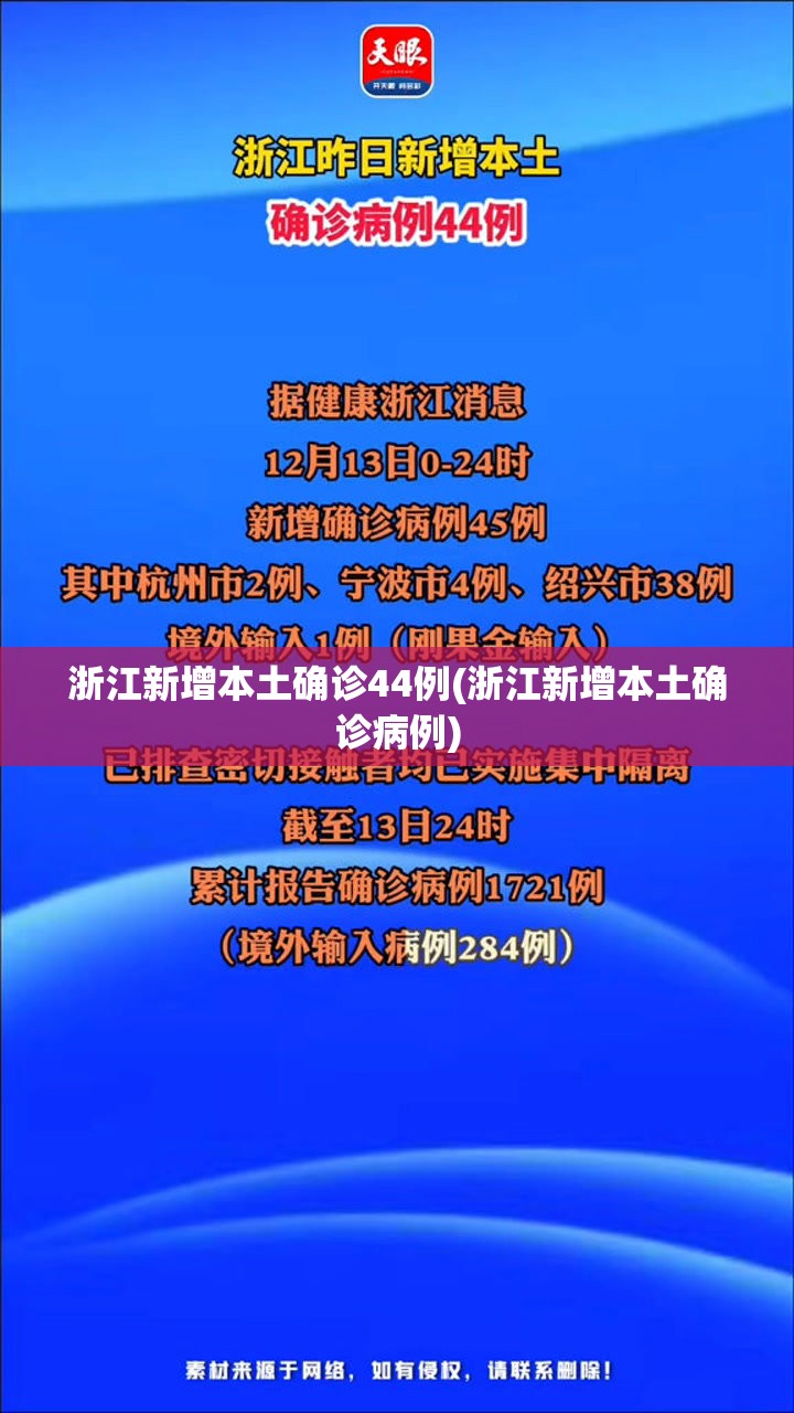 浙江新增本土确诊44例(浙江新增本土确诊病例) 浙江新增本土确诊44例(浙江新增本土确诊病例)