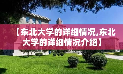 【东北大学的详细情况,东北大学的详细情况介绍】