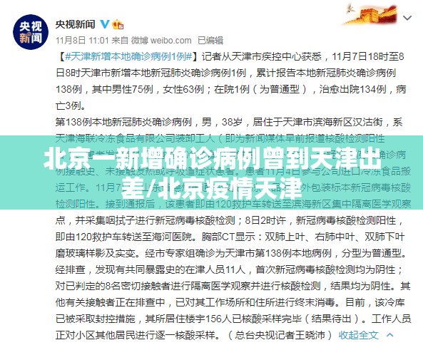 北京一新增确诊病例曾到天津出差/北京疫情天津
