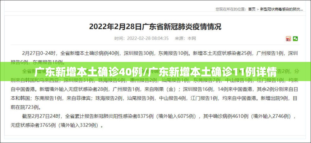 广东新增本土确诊40例/广东新增本土确诊11例详情
