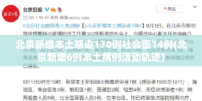 北京新增本土感染170例社会面14例(北京新增6例本土病例活动轨迹) 北京新增本土感染170例社会面14例(北京新增6例本土病例活动轨迹)