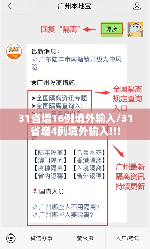31省增16例境外输入/31省增4例境外输入!!! 31省增16例境外输入/31省增4例境外输入!!!