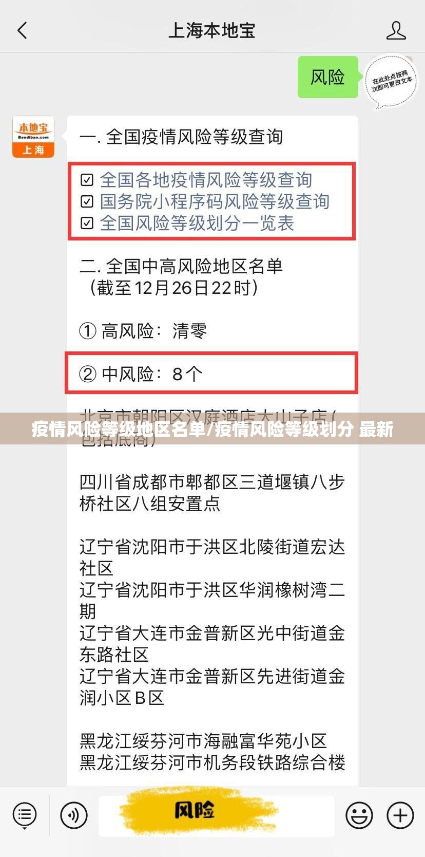 疫情风险等级地区名单/疫情风险等级划分 最新 疫情风险等级地区名单/疫情风险等级划分 最新