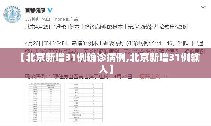 【北京新增31例确诊病例,北京新增31例输入】