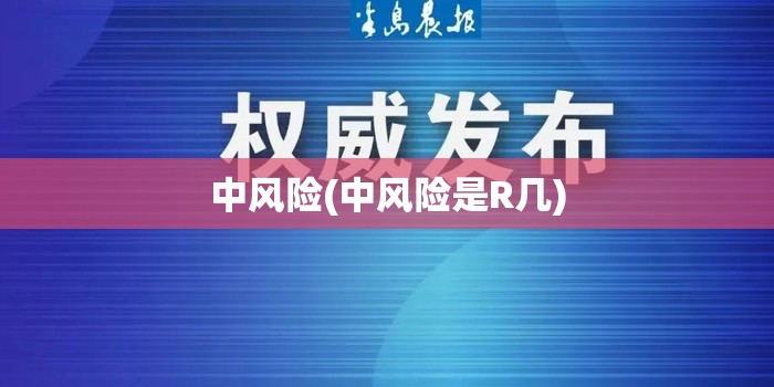 中风险(中风险是R几)