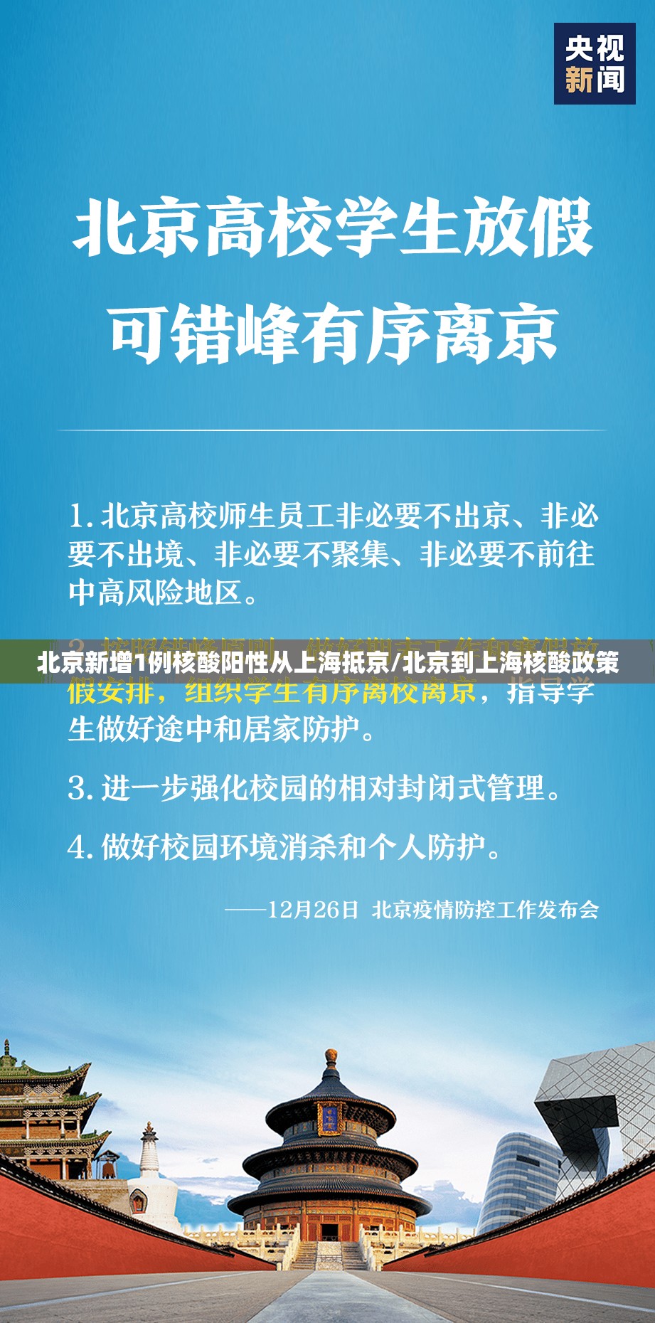 北京新增1例核酸阳性从上海抵京/北京到上海核酸政策 北京新增1例核酸阳性从上海抵京/北京到上海核酸政策