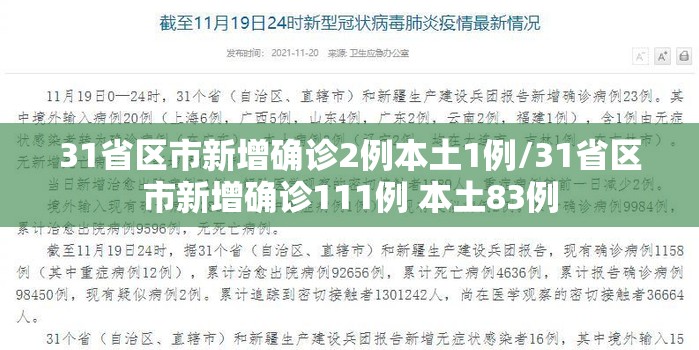 31省区市新增确诊2例本土1例/31省区市新增确诊111例 本土83例
