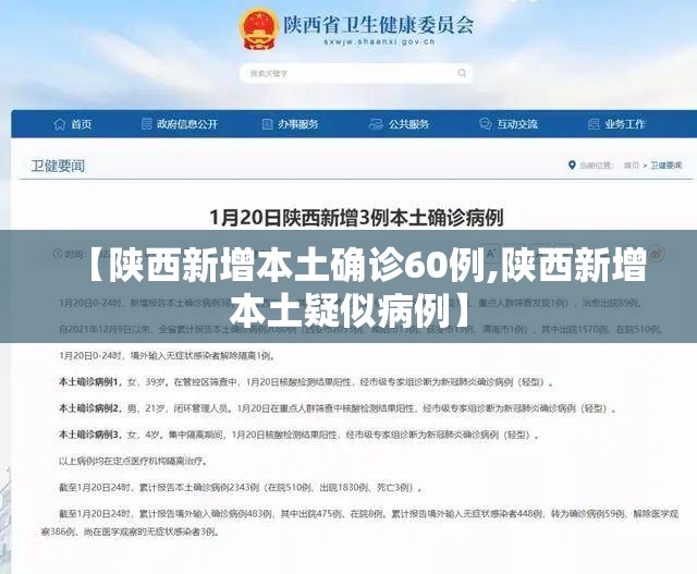 【陕西新增本土确诊60例,陕西新增本土疑似病例】 【陕西新增本土确诊60例,陕西新增本土疑似病例】