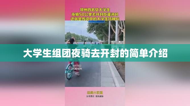 大学生组团夜骑去开封的简单介绍
