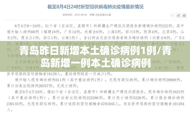 青岛昨日新增本土确诊病例1例/青岛新增一例本土确诊病例