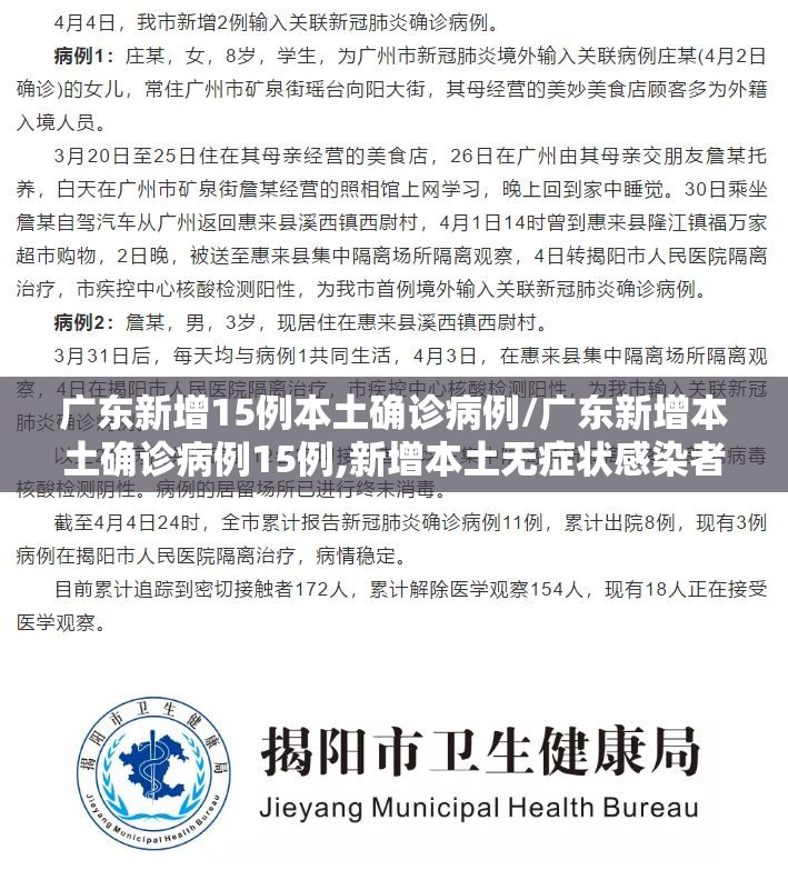 广东新增15例本土确诊病例/广东新增本土确诊病例15例,新增本土无症状感染者5例 广东新增15例本土确诊病例/广东新增本土确诊病例15例,新增本土无症状感染者5例