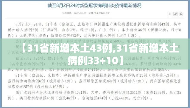 【31省新增本土43例,31省新增本土病例33+10】 【31省新增本土43例,31省新增本土病例33+10】
