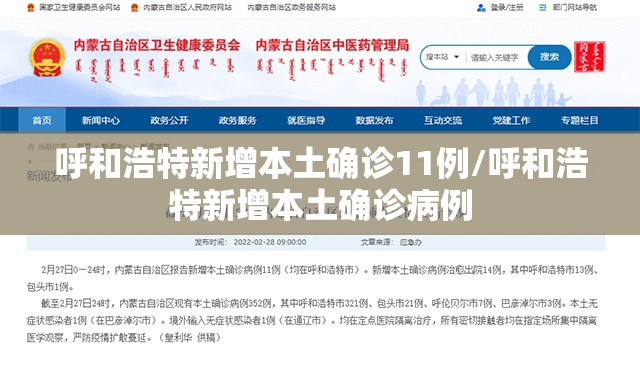 呼和浩特新增本土确诊11例/呼和浩特新增本土确诊病例 呼和浩特新增本土确诊11例/呼和浩特新增本土确诊病例