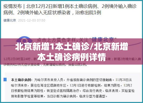 北京新增1本土确诊/北京新增本土确诊病例详情 北京新增1本土确诊/北京新增本土确诊病例详情