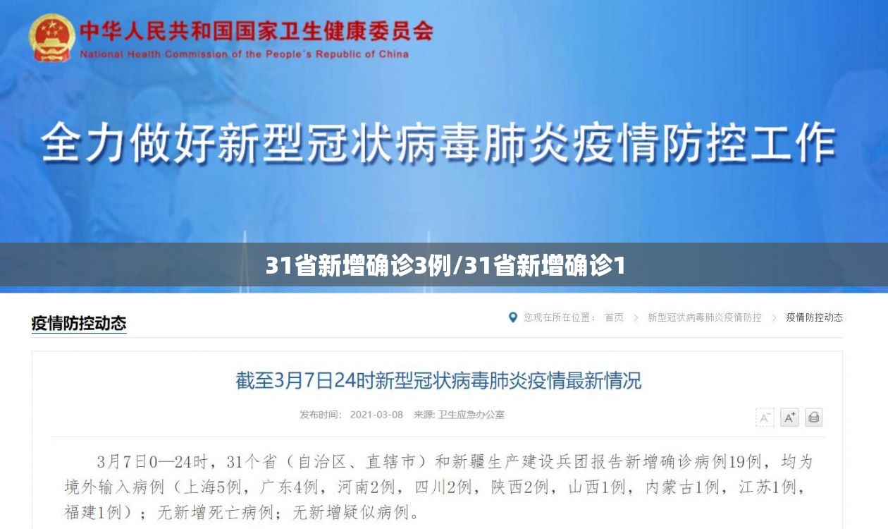 31省新增确诊3例/31省新增确诊1 31省新增确诊3例/31省新增确诊1