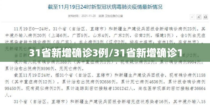 31省新增确诊3例/31省新增确诊1 31省新增确诊3例/31省新增确诊1