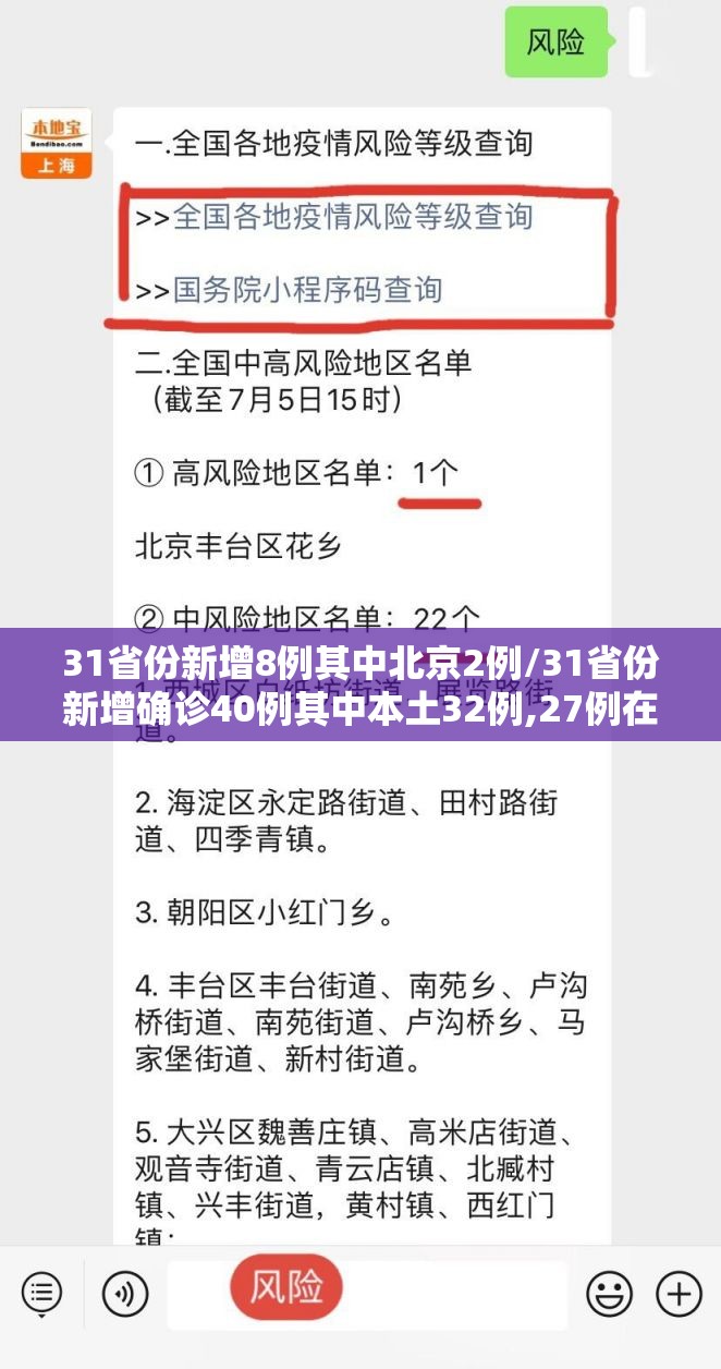 31省份新增8例其中北京2例/31省份新增确诊40例其中本土32例,27例在北京 31省份新增8例其中北京2例/31省份新增确诊40例其中本土32例,27例在北京