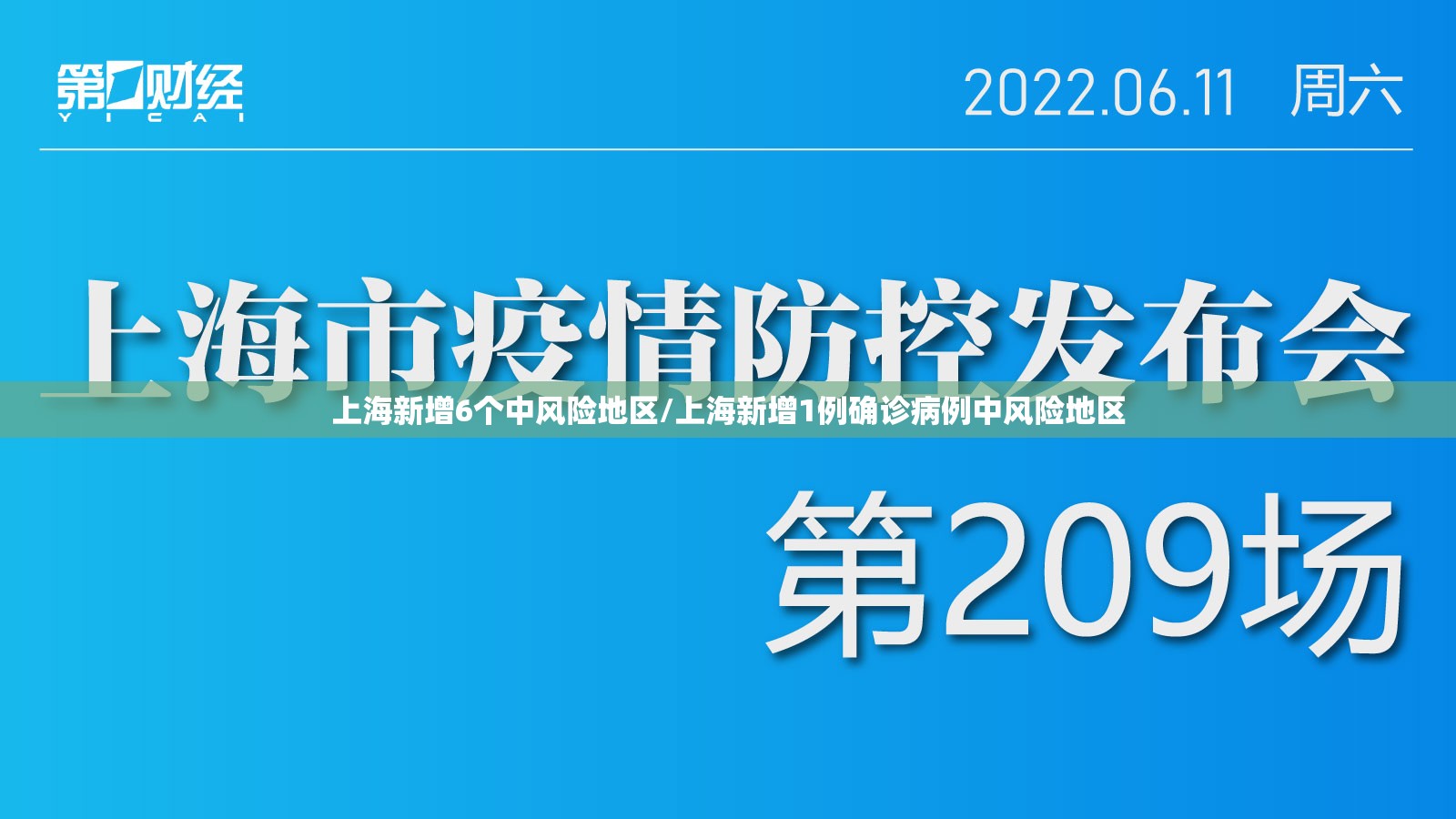 上海新增6个中风险地区/上海新增1例确诊病例中风险地区