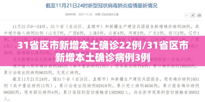 31省区市新增本土确诊22例/31省区市新增本土确诊病例3例
