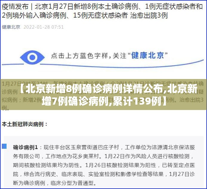 【北京新增8例确诊病例详情公布,北京新增7例确诊病例,累计139例】 【北京新增8例确诊病例详情公布,北京新增7例确诊病例,累计139例】