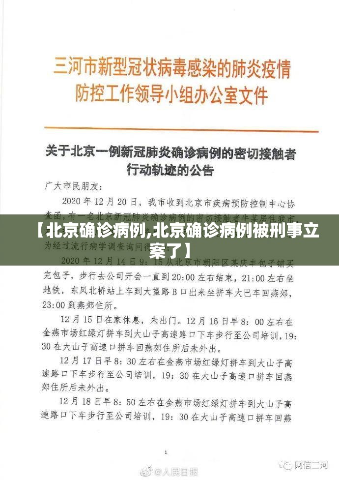 【北京确诊病例,北京确诊病例被刑事立案了】 【北京确诊病例,北京确诊病例被刑事立案了】