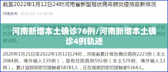 河南新增本土确诊76例/河南新增本土确诊4例轨迹 河南新增本土确诊76例/河南新增本土确诊4例轨迹