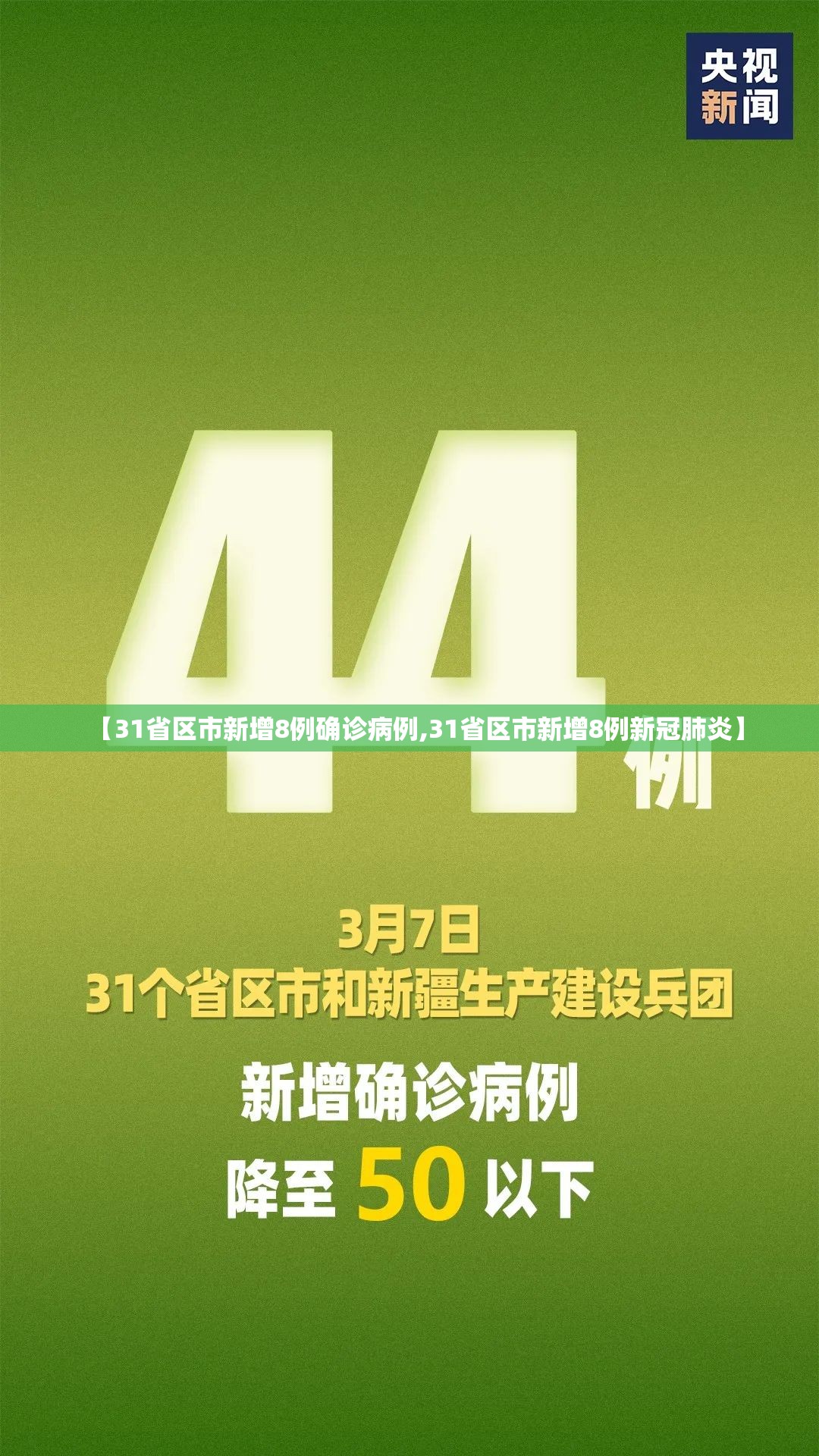 【31省区市新增8例确诊病例,31省区市新增8例新冠肺炎】 【31省区市新增8例确诊病例,31省区市新增8例新冠肺炎】