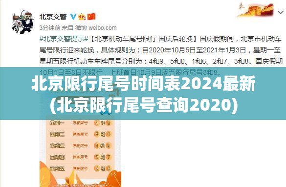 北京限行尾号时间表2024最新(北京限行尾号查询2020)