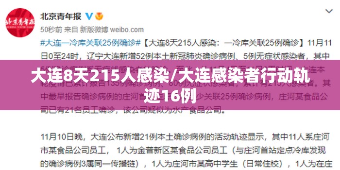 大连8天215人感染/大连感染者行动轨迹16例 大连8天215人感染/大连感染者行动轨迹16例