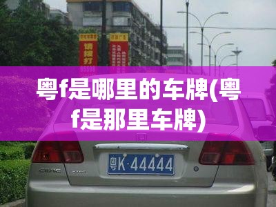 粤f是哪里的车牌(粤f是那里车牌)