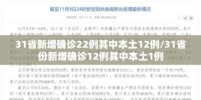 31省新增确诊22例其中本土12例/31省份新增确诊12例其中本土1例 31省新增确诊22例其中本土12例/31省份新增确诊12例其中本土1例