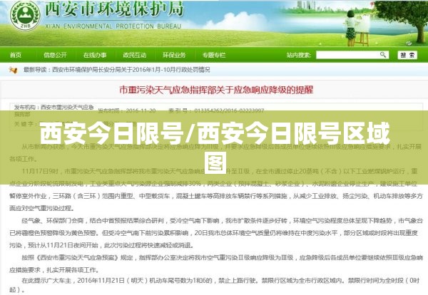 西安今日限号/西安今日限号区域图