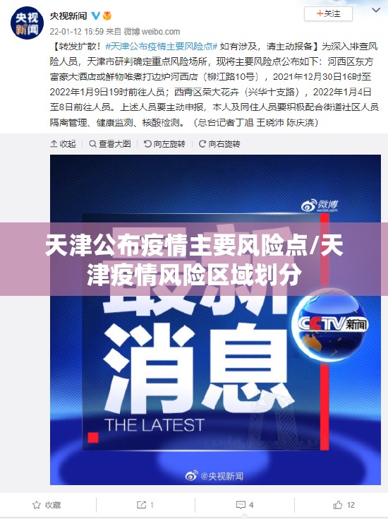 天津公布疫情主要风险点/天津疫情风险区域划分 天津公布疫情主要风险点/天津疫情风险区域划分