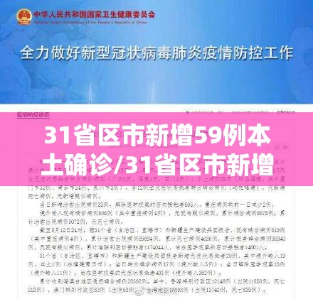 31省区市新增59例本土确诊/31省区市新增59例本土确诊病例 31省区市新增59例本土确诊/31省区市新增59例本土确诊病例
