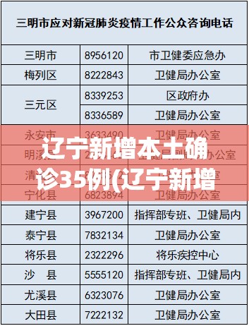 辽宁新增本土确诊35例(辽宁新增本土确诊1例)