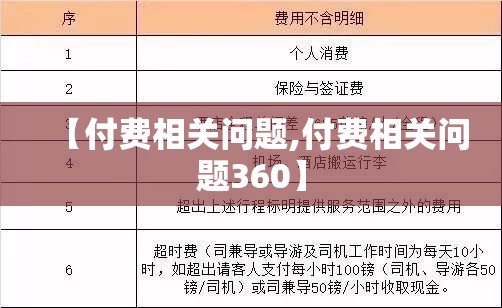 【付费相关问题,付费相关问题360】
