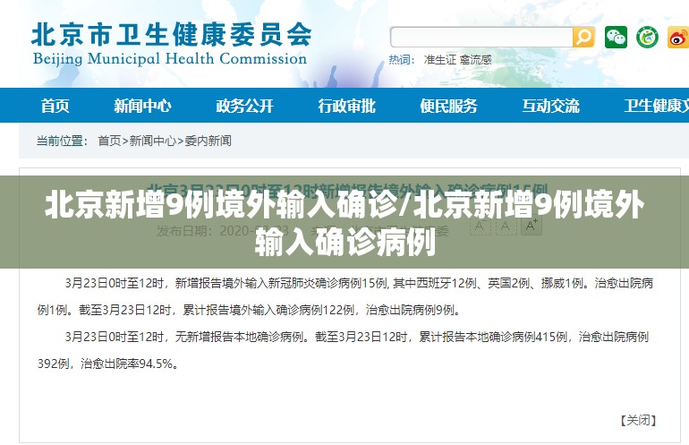 北京新增9例境外输入确诊/北京新增9例境外输入确诊病例 北京新增9例境外输入确诊/北京新增9例境外输入确诊病例