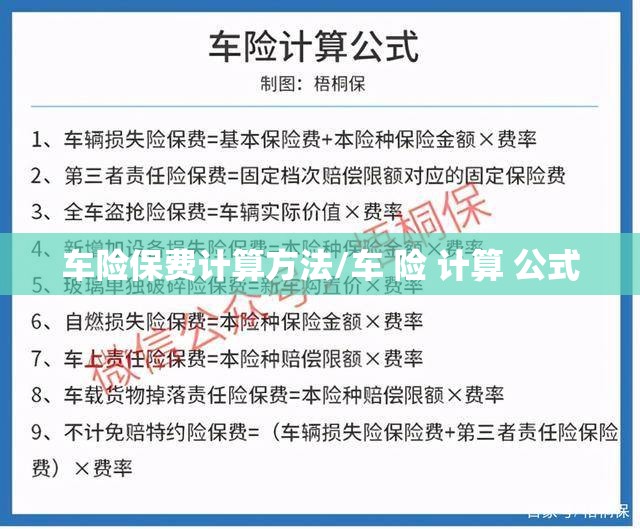 车险保费计算方法/车 险 计算 公式