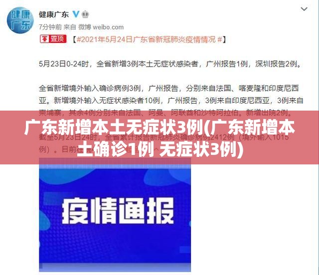 广东新增本土无症状3例(广东新增本土确诊1例 无症状3例)